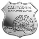 1 oz Silver - Icons of Route 66 Shield (Santa Monica Pier) 1 oz Silver - Icons of Route 66 Shield (Santa Monica Pier)